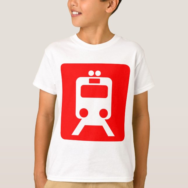 Camiseta Sinal do trem - Vermelho (Frente)