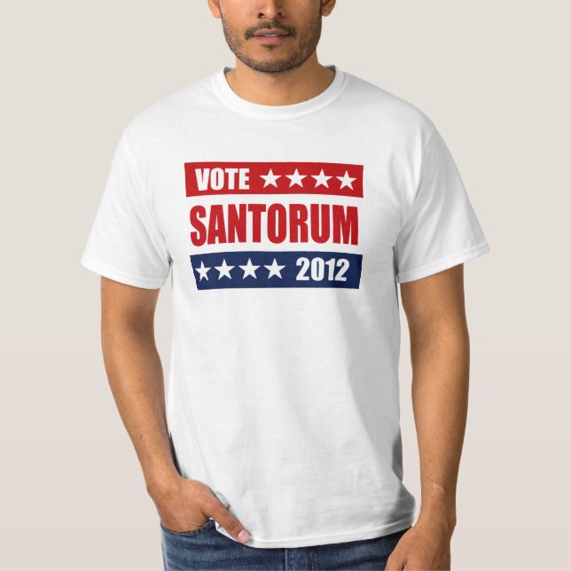 CAMISETA SINAL DO VOTO SANTORUM 2012 (Frente)