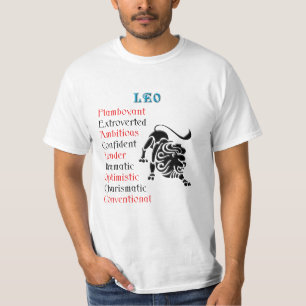 Camiseta Sinal do zodíaco do horóscopo de Leo
