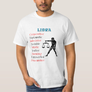 Camiseta Sinal do zodíaco do horóscopo do Libra