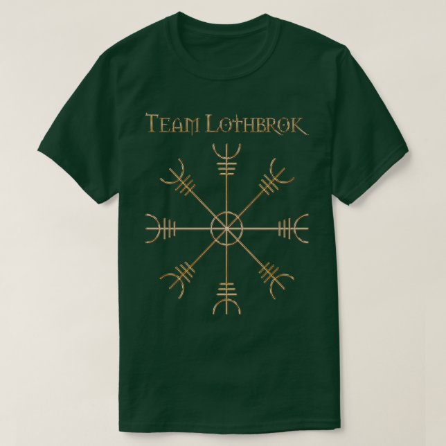 Camiseta Sinal Dourado de Lothbrok da Equipe (Frente do Design)