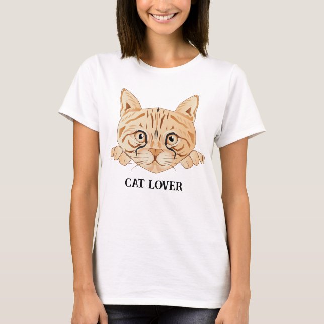 Camiseta Sinal e Ilustração do Gato Lover (Frente)