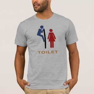 Camiseta Sinal engraçado do toalete