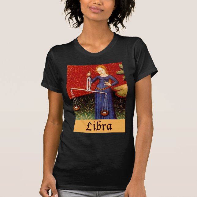 Camiseta Sinal exótico do zodíaco do Libra (Frente)