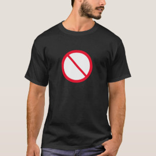 Camiseta Sinal geral de proibição T-Shirt escuro básico