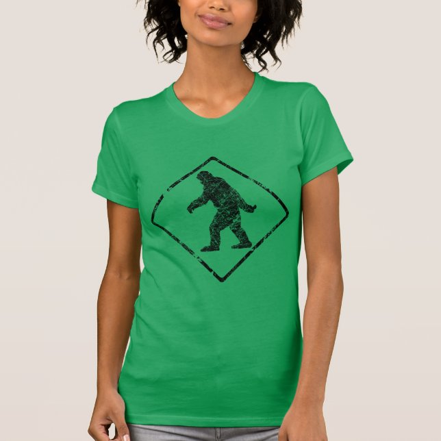 Camiseta Sinal ido Sasquatch do cruzamento do homem do (Frente)