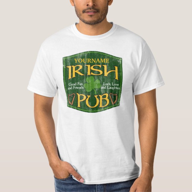 Camiseta Sinal irlandês personalizado do bar (Frente)