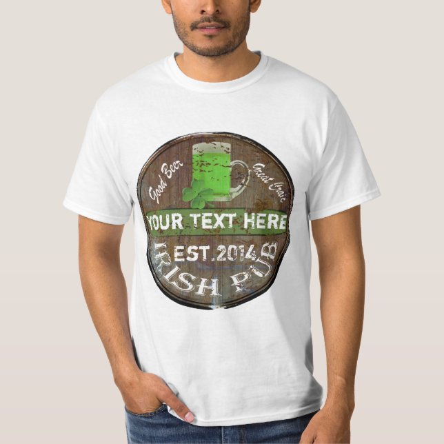 Camiseta Sinal irlandês personalizado do bar (Frente)