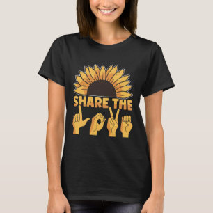 Camiseta Sinal Linguagem Americana ASL Compartilha Awarenes
