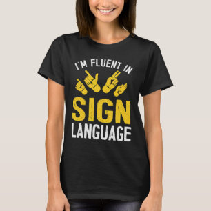 Camiseta Sinal Linguagem Intérprete-Mão Asl Sensibilização