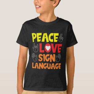 Camiseta Sinal Linguagem Intérprete-Mão Asl Sensibilização