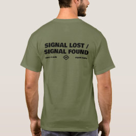 Camiseta Sinal Perdido Sinal Encontrado, Texto Slogan de Vo