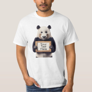 Camiseta Sinal personalizado de segurança do Urso de Panda