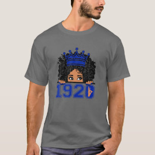 Camiseta Sinal Phi-Beta Da Coroa Afro Zeta-1920