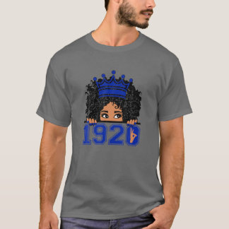 Camiseta Sinal Phi-Beta Da Coroa Afro Zeta-1920