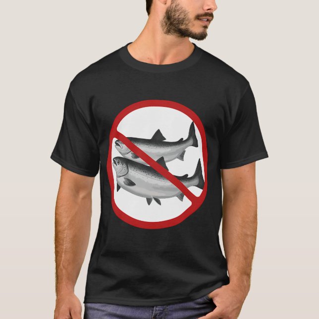 Camiseta Sinal Proibido, Sinal de Peixe, Mar, Sinal de Novi (Frente)