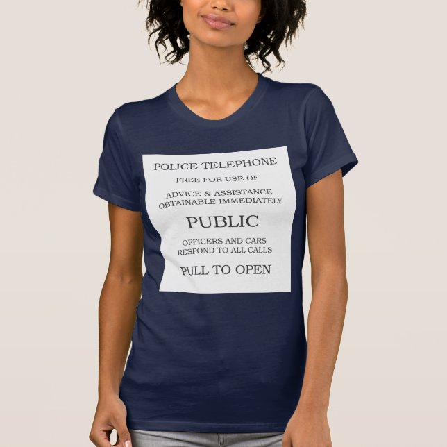 Camiseta Sinal público da caixa de chamada (Frente)