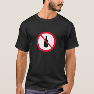 Camiseta Sinal Sem Álcool   T-Shirt escuro básico
