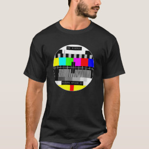 Camiseta Sinal sem graça Tela de TV Cor Bar Humor