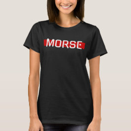 Camiseta Sinal silencioso Morse Code Red Line Design