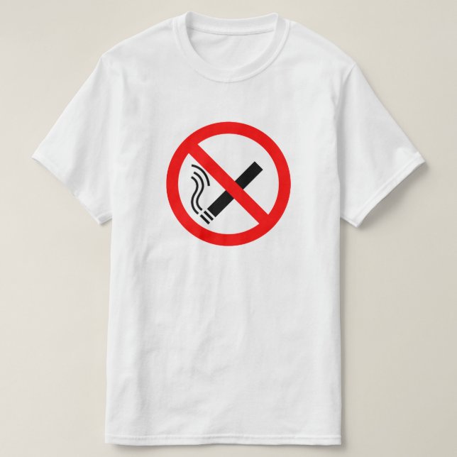 Camiseta Sinal SNO Smoking - Cartaz no Reino Unido (Frente do Design)