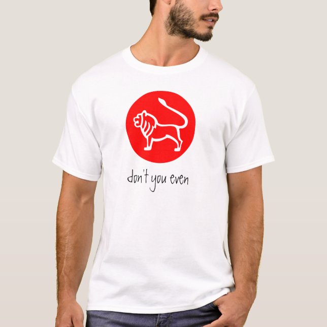 Camiseta Sinal T do zodíaco de Leo (Frente)