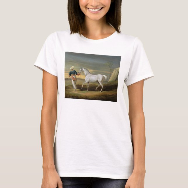 Camiseta Sinal, uma cinza árabe, com um Groom no Deserto (o (Frente)