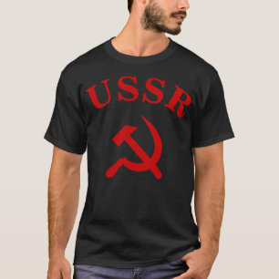 Camiseta Sinal URSS e símbolo da foice e do martelo