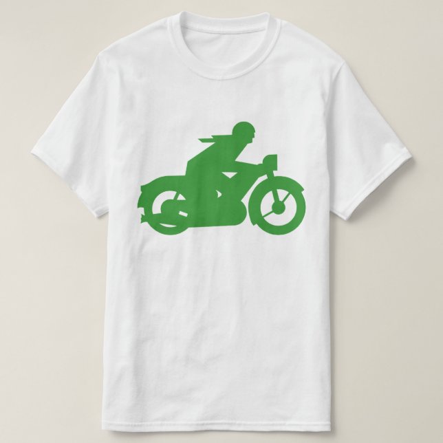 Camiseta Sinal verde de Motorbiker (Frente do Design)