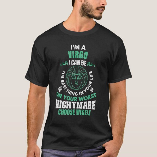 Camiseta Sinal Zodiac Im A Gráfico de Virgem (Frente)