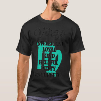 Camiseta Sinal Zodiac Virgo Personalidade Traço Horoscópio