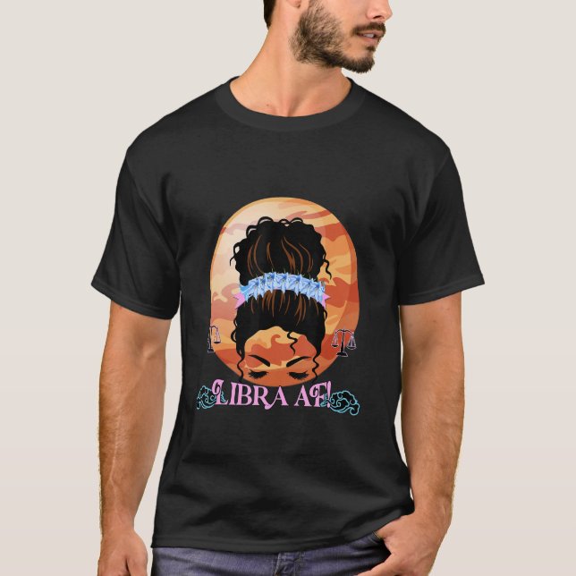 Camiseta Sinal zodíaco das damas Libra Venus Planet Bagy (Frente)
