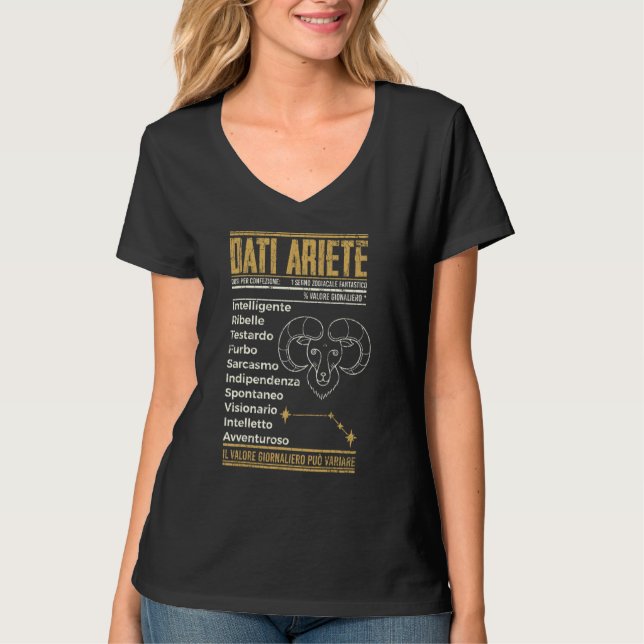 Camiseta Sinal Zodíaco de Cereny Aries (Frente)