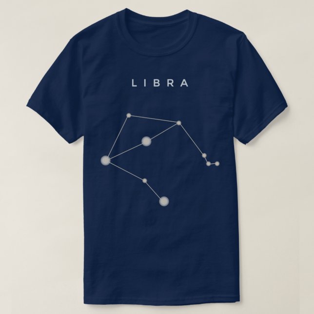 Camiseta sinal Zodíaco Libra (Frente do Design)