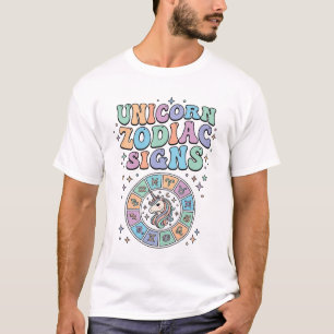 Camiseta Sinal Zodíaco Unicórnio Desenho Vetorial Kawaii_1