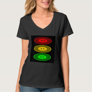 Camiseta Sinaleira Malhumorada Anelada Virada para o Tráfeg