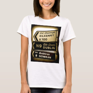 Camiseta Sinalização de estrada na Irlanda