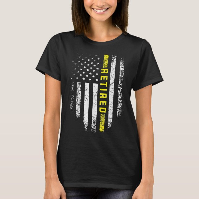 Camiseta Sinalizador 911 do Dispatcher Thin Yellow Line (Frente)