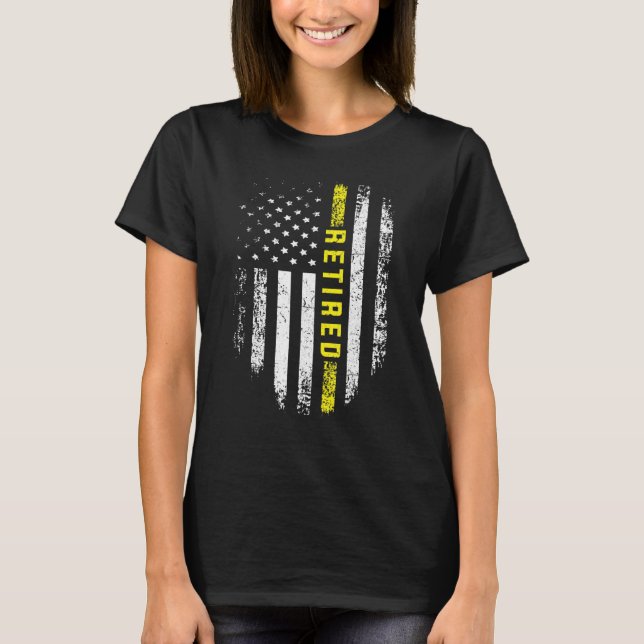 Camiseta Sinalizador 911 do Dispatcher Thin Yellow Line (Frente)
