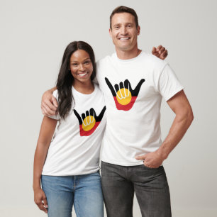 Camiseta Sinalizador aborígena australiano Shaka sinal de a