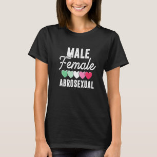 Camiseta Sinalizador Abrosexual Cardíaco Orgulho gay Mês Qu