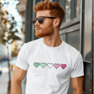 Camiseta Sinalizador Abrosexual Pixel Heart