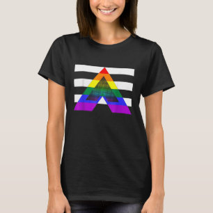 Camiseta Sinalizador Ally De Hetero De Orgulho Lgbt