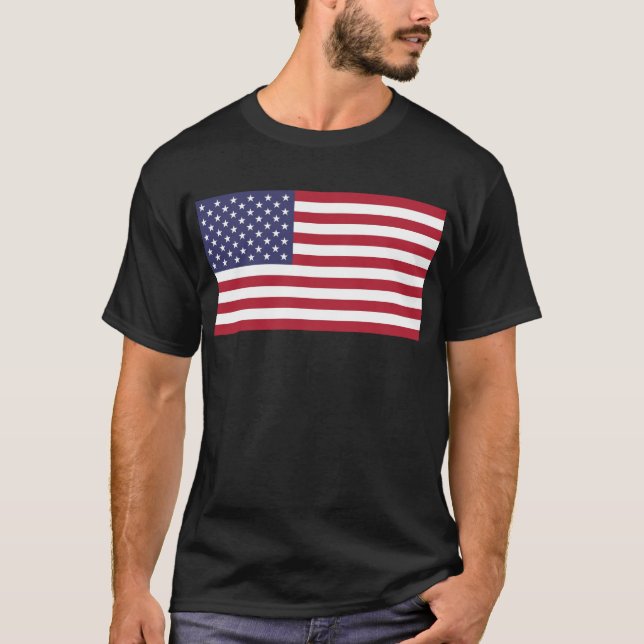 Camiseta Sinalizador Americano (adicione palavras se quiser (Frente)