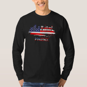 Camiseta Sinalizador Americano Cityscape Phoenix Arizona Sk