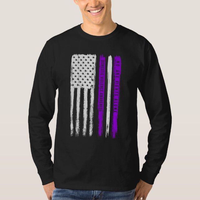 Camiseta Sinalizador Americano de Sensibilização para a Vio (Frente)