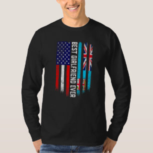 Camiseta Sinalizador Americano e Fiji Melhor Fama Namorada