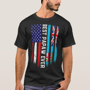 Camiseta Sinalizador Americano e Fiji Melhor Papo Da Famíli