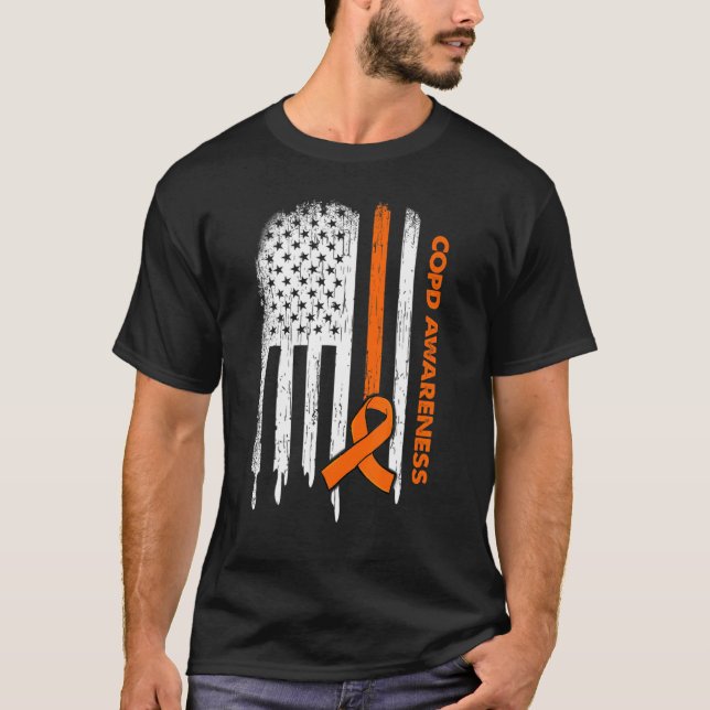 Camiseta Sinalizador Americano Laranja Fita de Copas Sensib (Frente)