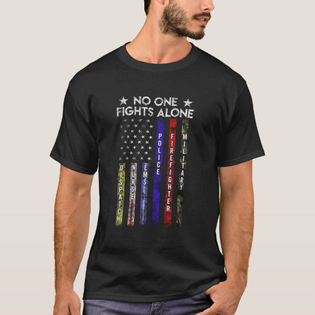 Camiseta Sinalizador Americano Linha Militar Polícia Milita (Frente)